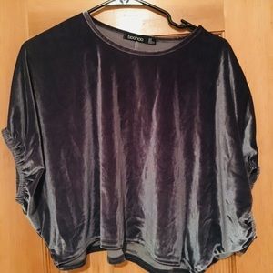 Loose Velvet Tee Top